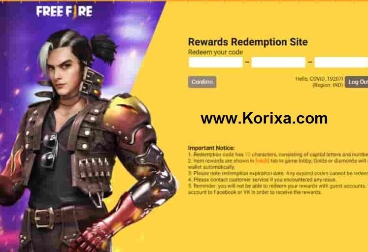 free fire bigid.com redeem code  Redeem Latest Free Reward Using Codes